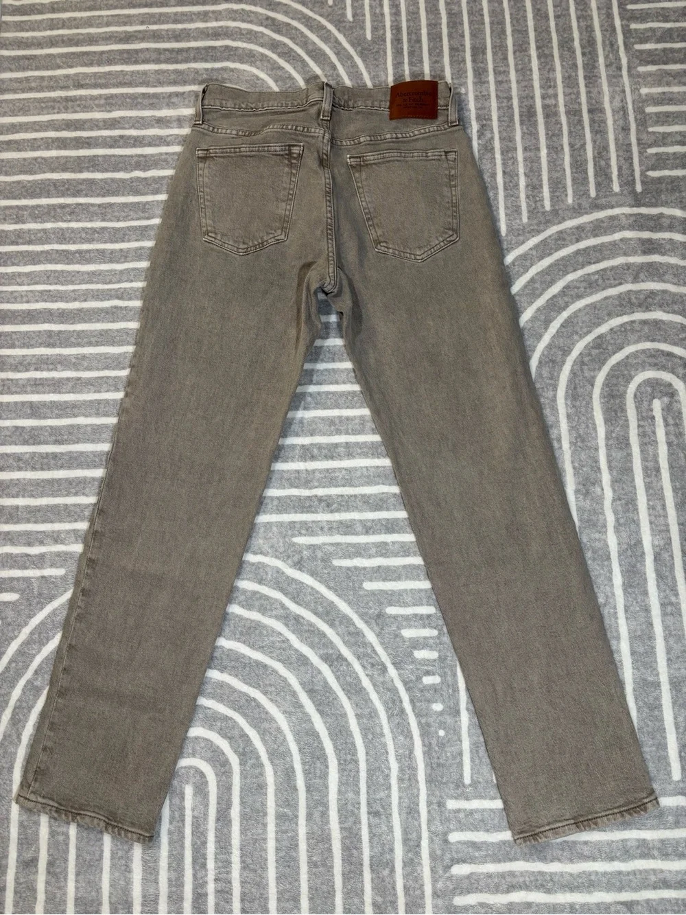 Abercrombie & Fitch Jeans, Slim Straight, 30x32, Gray Grey, Beige, NWOT